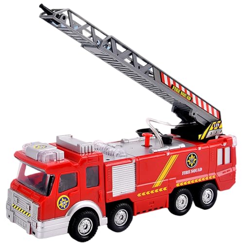 Camion de pompier anti-ennui pour enfant avec grande échelle et jet d'eau réel