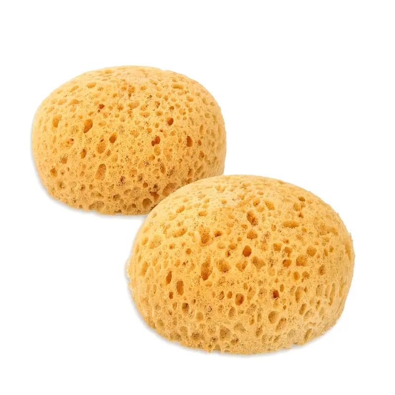 Sea Sponge 2 Pack | Sea Sponge-Inspired Exfoliating Bath & Face Sponges | Softens When Wet for Rich Lather | Durable Synthetic Blend | Long-Lasting Everyday Alternative | Atlantix Accessories