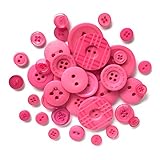 Buttons Galore Button Bonanza, Brilliant Pink