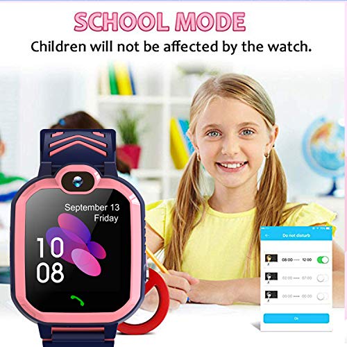 Kids Smartwatch Phone IP67 Waterproof, Boys Girls Watch with LBS/AGPS Locator 2Way Call SOS Voice Chat Camera Alarm Clock Sport Watch Gift for 3-12 Years Old Childrens (02-2G LBS Waterproof Blue) - Thumbnail 3