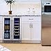 NewAir 24” Premium Wine and Beverage Refrigerator Cooler, 18 Bottle and 58 Can Capacity, Built-in or Freestanding Dual Zone Fridge - NWB080SS00