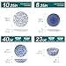 vancasso SELENE Plates and Bowls Set for 6, 24 Pieces Dinnerware Sets, Mircowave and Dishwasher Safe Dishes Set, Porcelain Blue Dinnerware