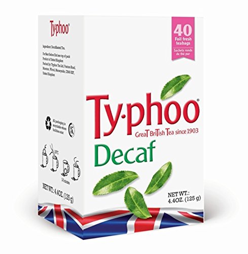 Typhoo British Tea, Decaf, Foil fresh teabags, 40 Count