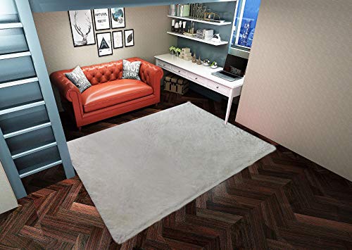 Fabelia Hochflor Langflor Shaggy Teppich Whirly (Creme, 120 cm x 180 cm)