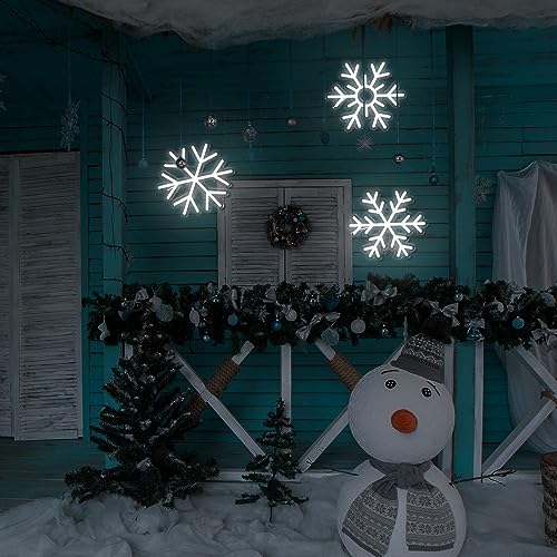 Image of Treela 3 Pcs Christmas Neon Sign Snowflake Lights Decorations
