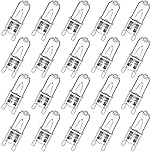 Haraqi 20 Pack G9 Halogen Bulbs 28W 230V 2800K Warm White 310lm,Clear Capsule Halogen Lamps Dimmable, No Strobe, No Flicker