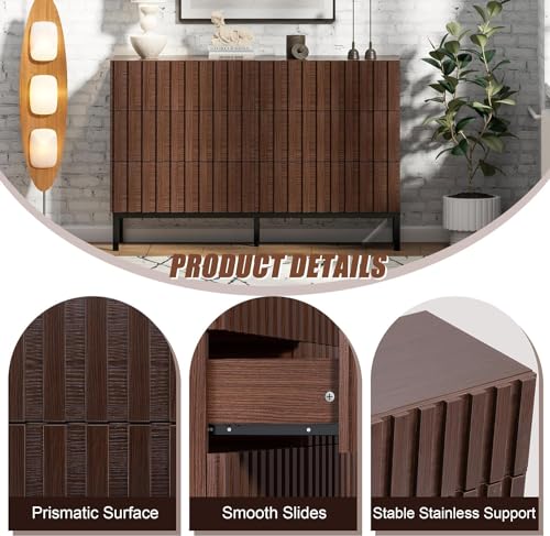 image for UEV 3 Piece Dresser and Nightstand Sets for Bedroom, 59