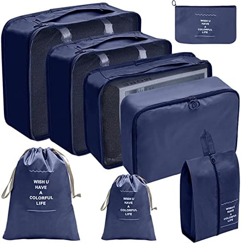 2025 Suitcase Organizer, 8 Pieces Suitcase Organizers, Space-Saving, Packing Cubes, Travel Bag, Underwear Clothing Footwear, Organizer for Organizer Backpack Beige, Travel Backpack, Suitcase Set image 2