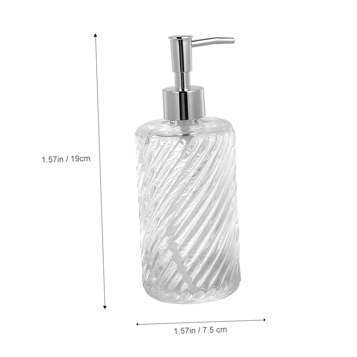 Bottiglia per Lozione da Viaggio 400ml in Vetro Pompa | Set da 2 Pezzi, Finitura Argento, Riempimento Semplice, per Casa e Hotel
