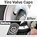 4 PCS Spiked Style Car Tire Valve Caps, Aluminium Alloy Tire Valve Stem Caps, Corrosion Resistant and Dustproof Tire Valve Stem Covers for Cars, Trucks, SUVs and Motorcycles (Silver)