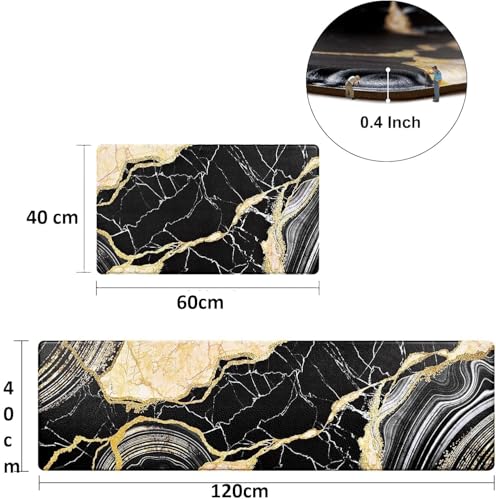 Image of VANZAVANZU KIMEE Kitchen Anti Slip Mat for Floor, Water Absorbent Rugs Standing Rubber Mats for Kitchen, Washable Runner Rug Carpets for Floor Home Sink (120 * 60cm and 60 * 40cm)
