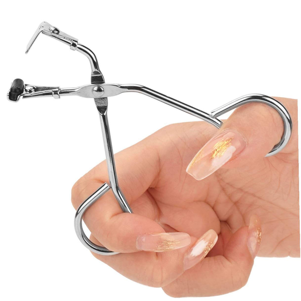 PRETYZOOM Piegaciglia in Acciaio Inox, Clip Per Arricciare Ciglia Portatile, Strumento Pratico Per Trucco Quotidiano e Feste, Adatto a Ciglia Naturali e Finte Per Donne