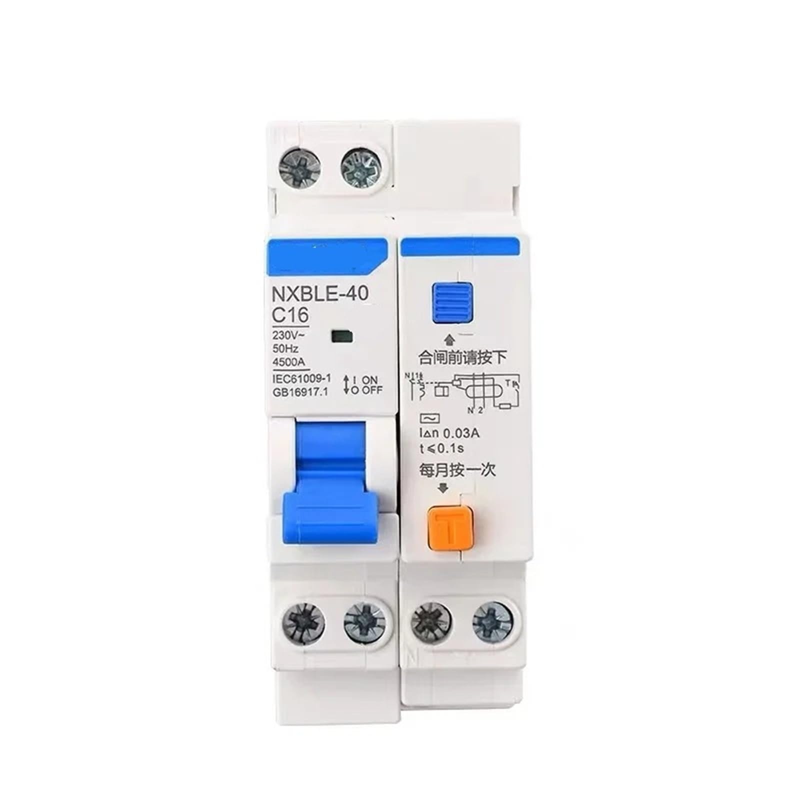 Disjoncteur différentiel 32A NXBLE-40 avec coupure ultra-rapide DPNL 1P+N