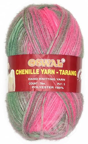Image of M.G ENTERPRISE Knitting Wool Yarn, Soft Fancy Feather Wool Teal Mix 400 GMS Best Used with Knitting Needles, Soft Fancy Wool-SE Art-HDI
