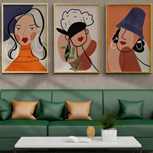 Affiches mur imprime art toile peinture abstraite 3 pièces