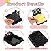 Sticky Note Stencil and Holder with Five Different Stencil Black Sticky Note Holder 3x3 Inch Sticky Note Organizer for Room and Office Desk