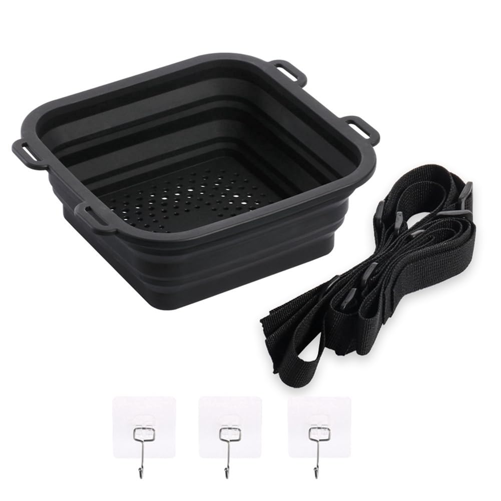 Vjsujehgy Portable Silicone Ice Bath Bucket Foldable Cooling Shower for Cold Shower Therapy