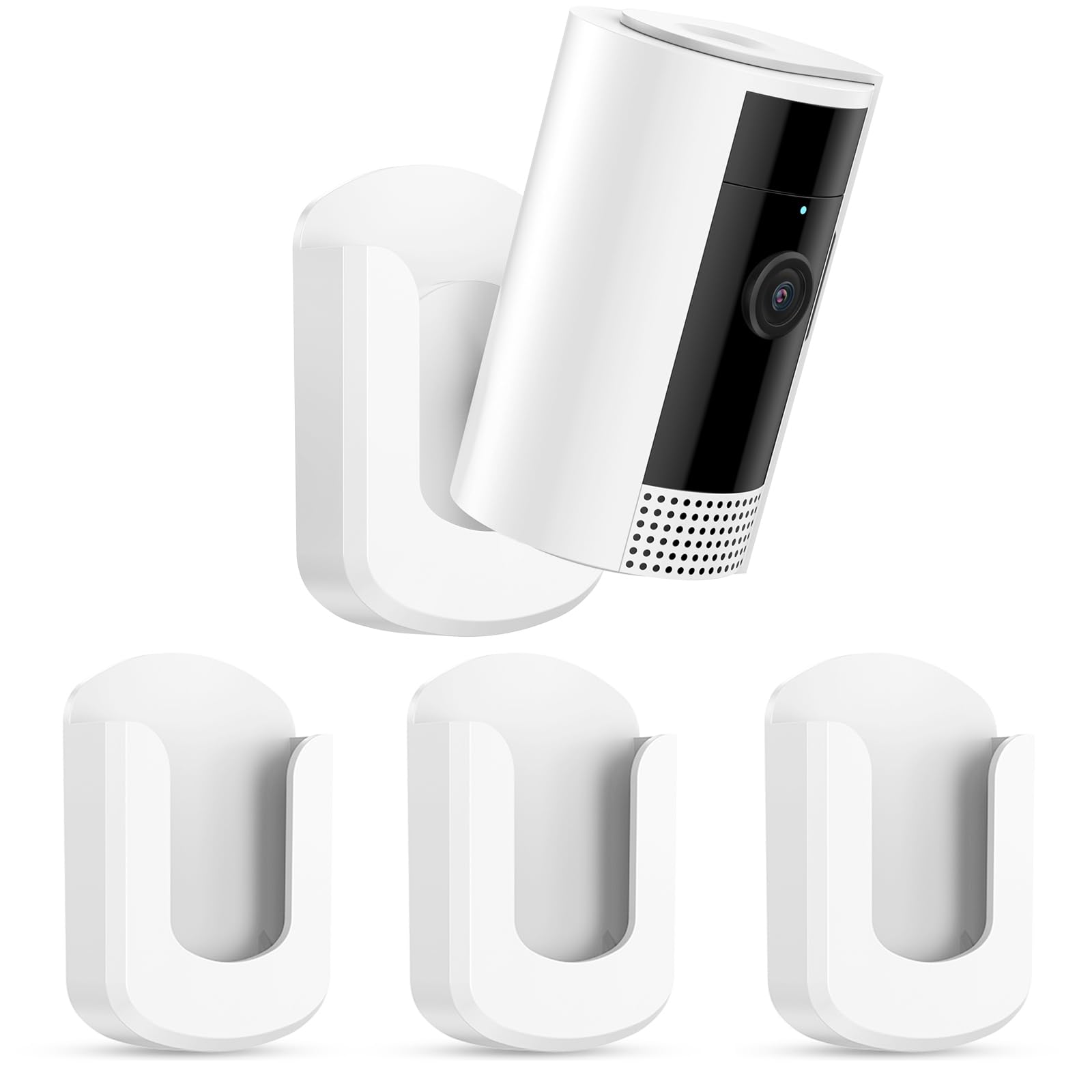 No Drill Ring Indoor Camera Adhesive Wall Mount Bracket, No Screws Needed, Easy Install - Compatible with Ring Cameras for Home Surveillance (3 Pack)