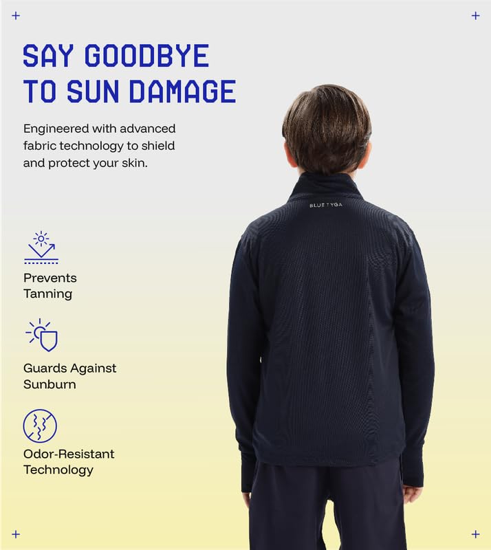 Image of BLUE TYGA Boys UPF 50+ Sunscreen Jacket - Cool, Comfy & Sun-Safe Protection for Every Adventure