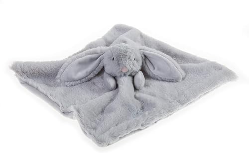 Miniatura 3 de Apricot Lamb Manta de seguridad de animales de peluche, conejito gris, manta de seguridad para guardería, manta de lujo para acurrucarse de felpa