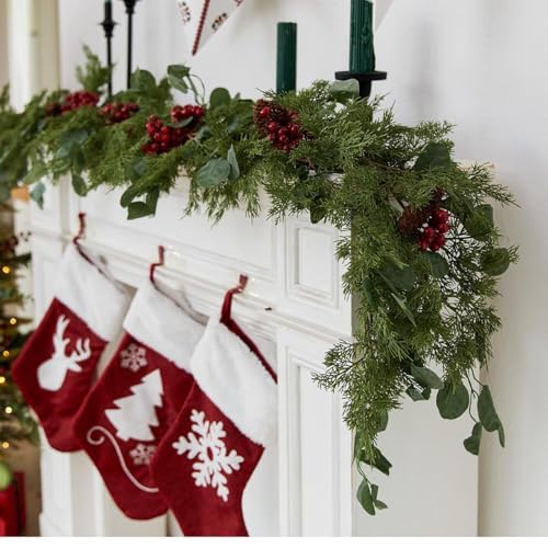 Anna's Whimsy Weihnachtskranz, Künstliche Girlande, Winterlicher...