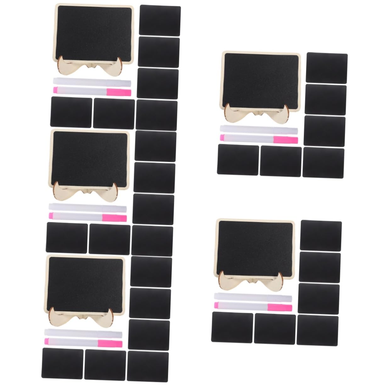 ARTIBETTER 5 Sätze kleine Tafelornamente Wohnkultur Mini -Tafel Kreidetafel-Schild Planke Trockener Löschbrett Tafelschilder Tischplatte Mini -Kreidebretter Blackboard Holz Schwarz