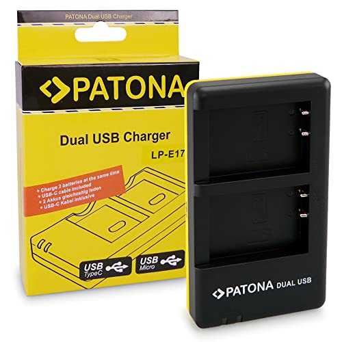 CARICABATTERIE PER LA BATTERIA: LP-E17, LPE17, 9967B001, 9967B002 e camera modello Canon EOS RP, R8, R10, R50, R100, 77D, 200D, 250D, 750D, 760D, 770D, 800D, 850D, 8000D, Kiss X8i, X9, M3, M5, M6, M6 Mark II, Rebel SL2, SL3, T6i, T6s, T7i