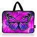 AUPET Purple Butterfly Universal 7 ~ 8 inch Tablet Portable Neoprene Zipper Carrying Sleeve Case Bag