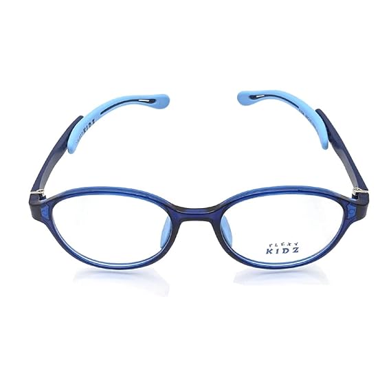 Flexy Kids 1154 Baby Optical Blue Light Blocking Glasses Frame Zero Power Bendable Flexible Eye protection From Laptop Mobile Computer Age 3-15 Eyewear Eyeglasses For Boys Girls Infants (Blue)
