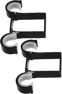 2pcs Aluminum Alloy Ceiling Curtain Rod Brackets Space Saving Dual Pole Holder for Living Room Bedroom Easy to Install Wear Resistant Design