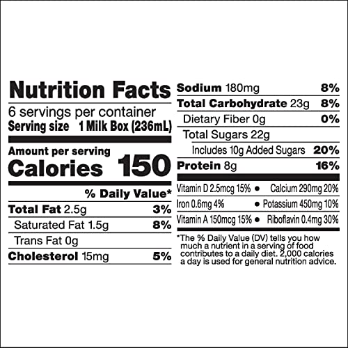 Horizon Organic Shelf-Stable 1% Low Fat Milk Boxes, Chocolate, 8 Oz., 6 Pack #TOP6