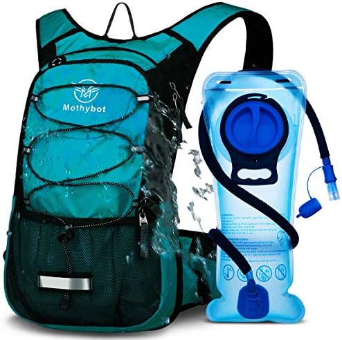 Mothybot Hydration Pack, Insulated Hydration Backpack with 2L BPA Free Water Bladder and Storage, Hiking Backpack for Men, Women, Kids for Running, Cycling, Camping - Keep Liquid Cool up to 5 Hours