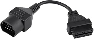 Cabo adaptador OBD2, cabo de diagnóstico, cabo de diagnóstico, conector adaptador de 17 pinos para 16 pinos, cabo scanner para Mazda