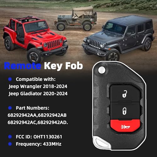 Clé Jeep Wrangler 2018-2022 télécommande pour vos sorties outdoor - 2
