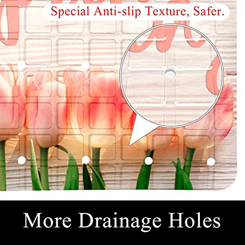Tapis de douche antidérapant baignoire Hello Spring Lily lavable