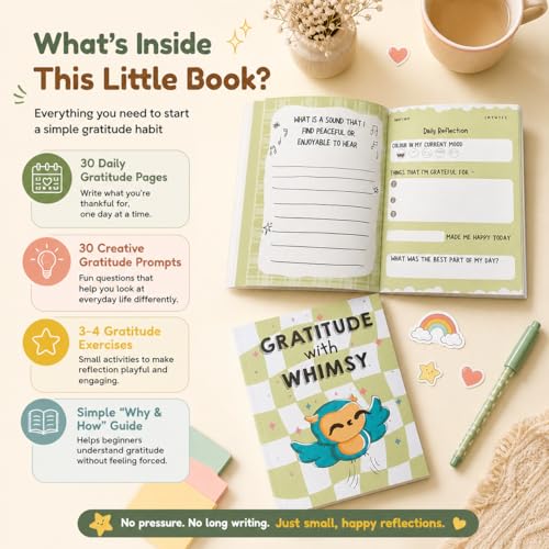 Image of 30-Day A6 Gratitude Journal with Prompts & Exercises