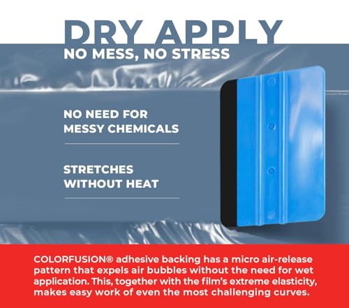 Image of ColorFusion PPF by VViViD, Gloss China Blue Dry Apply PPF Vinyl Car Wrap Roll 1ft x 5ft