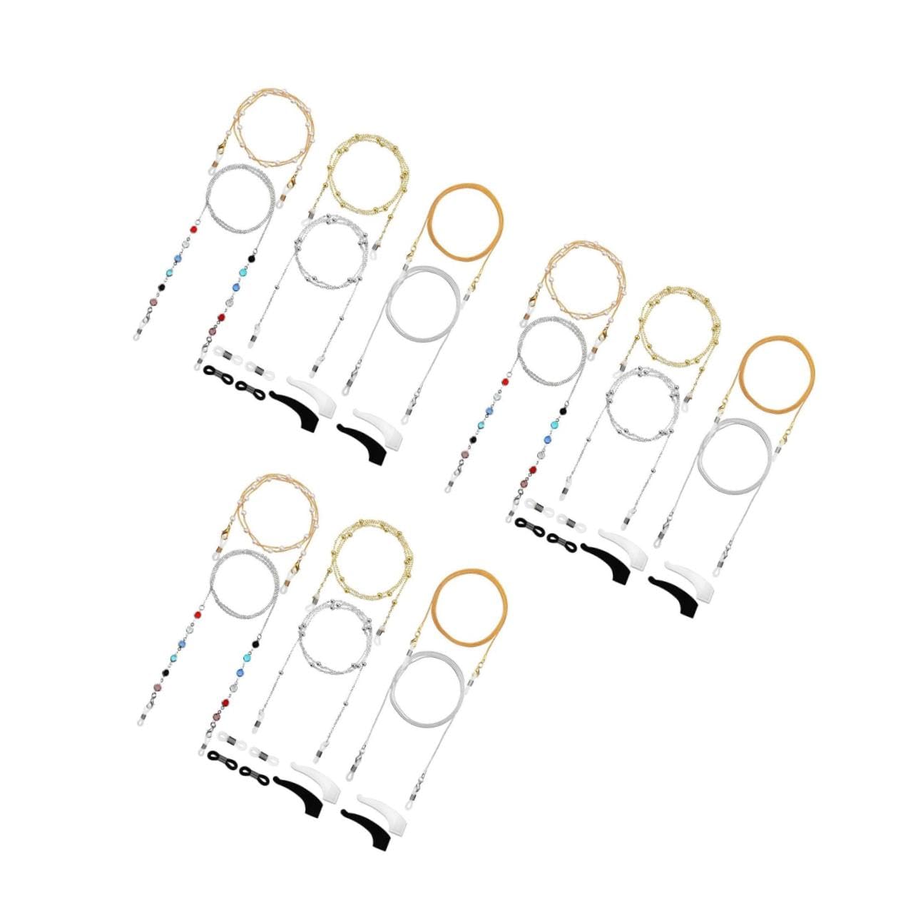 BESTYASH Brillen kette Masken kette Kettenhalter für Halsketten Netz brillen halterung brillenhalterung schnapsgläser filigrane Brillenketten multifunktionale Brillenketten Kupfer