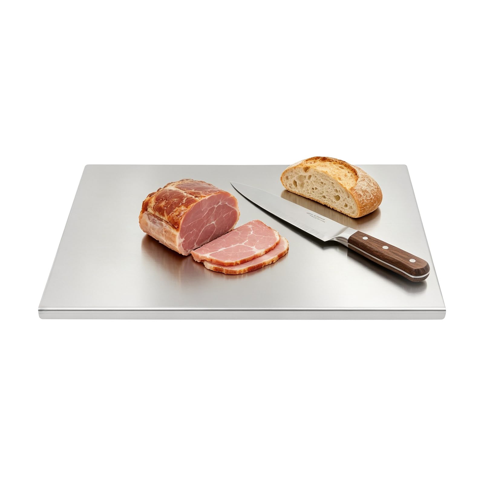 Tagliere in acciaio inox, 50 x 70 cm, tagliere da cucina pesante per