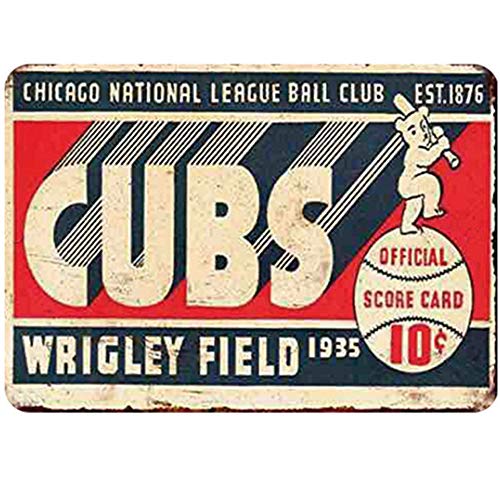 Free Pintree Original Retro Design Cubs Tin Metal Signs Wall Art | Thick Tinplate Print Poster Wall Decoration #TOP1