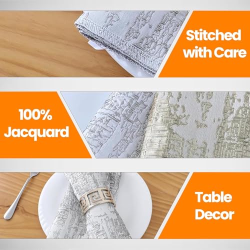 Servilletas de Tela Jacquard Majestic Giftware 18x18 in Pack x6 miniatura 5
