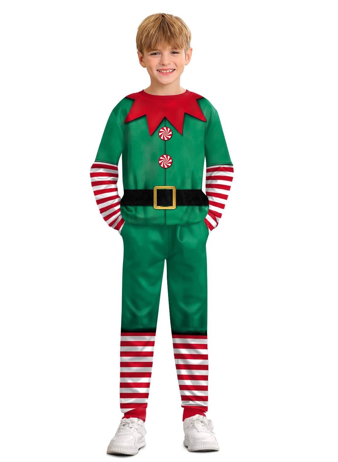 BesserBay Boys Funny Ugly Christmas 2 Piece Set with Graphic Sweatshirt and Pants 4-14 Years
