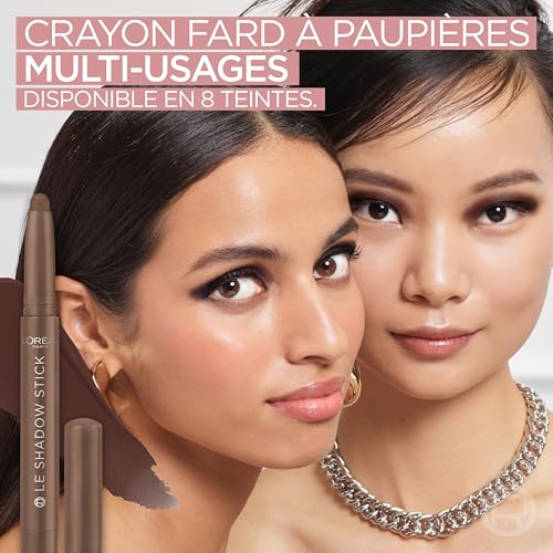 L'Oréal Paris - Crayon Fard à Paupières Multi-Usages - Formule Gel Agréable - Longue Tenue Jusqu'à 20H - Fini Lumineux - Paradise Shadow Stick - Couleur : 420 Brown Bliss - 1,4 g – Image 4