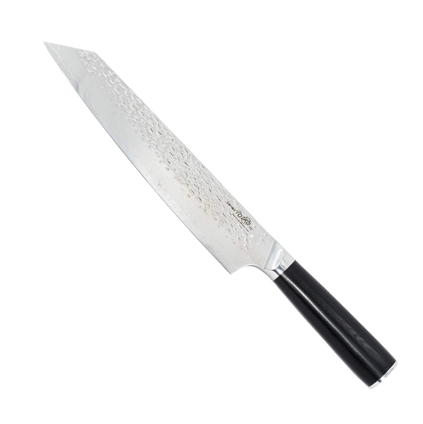 Chef Knife Professionale in Acciaio Damasco, Coltello da Cucina Professionale Giapponese, Lama da 23,5cm, Manico in Resina G-10, Coltello da Carne, Pesce, Verdura - Kusonoki Japan Knives
