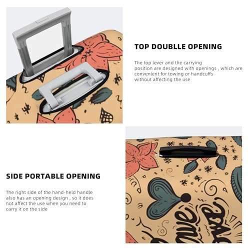 Travel Luggage Cover Love forever Suitcase Protector Elastic Washable Stretch Suitcase Protector Anti-Scratch Travel Suitcase Cover Fit 18-32 Inch Luggage4