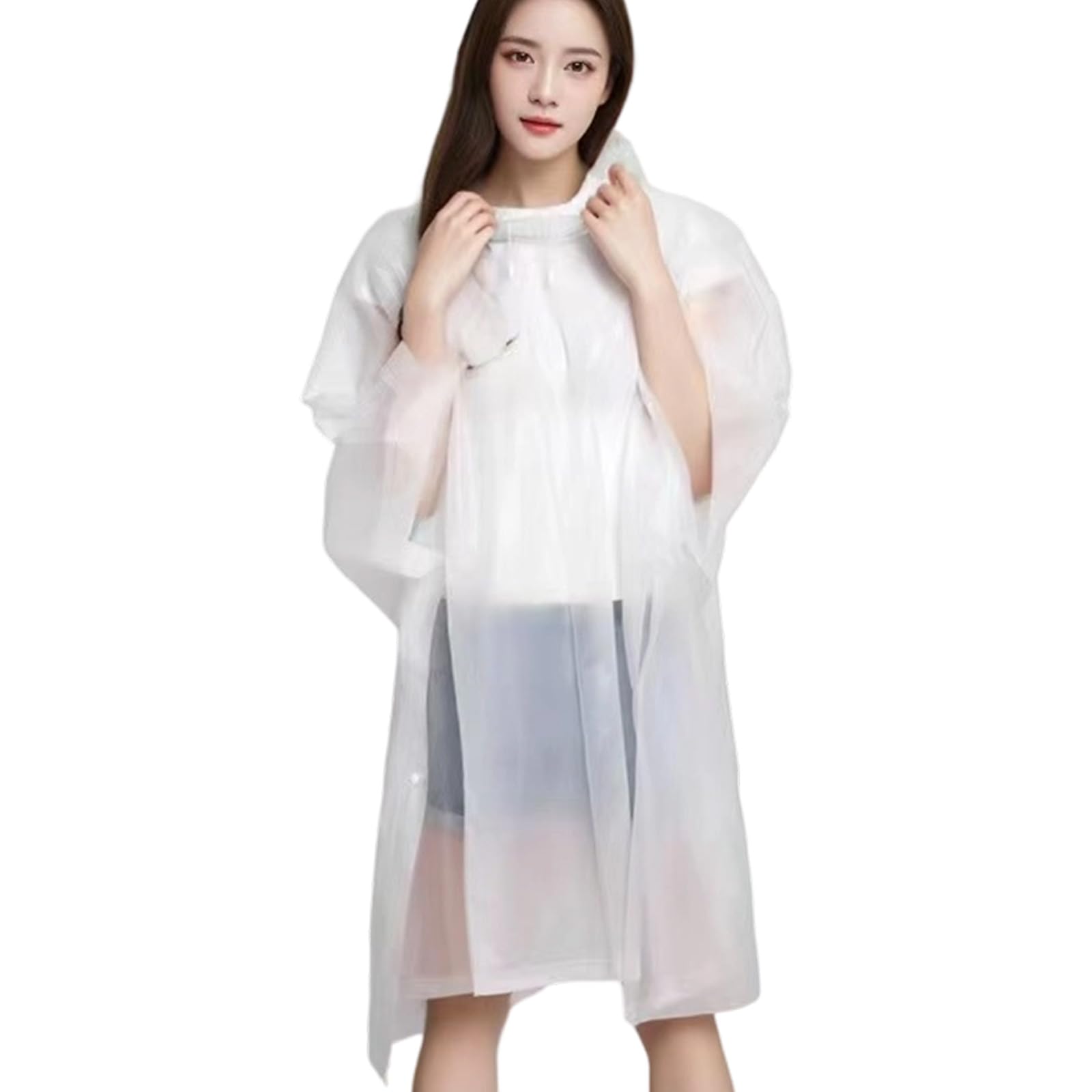 HDOYTXXM EVA Rain Poncho for Adult Tear Resistant Fabric Comfortable Raincoat for Travel Hiking Cycling Essential Comfortable Raincoat