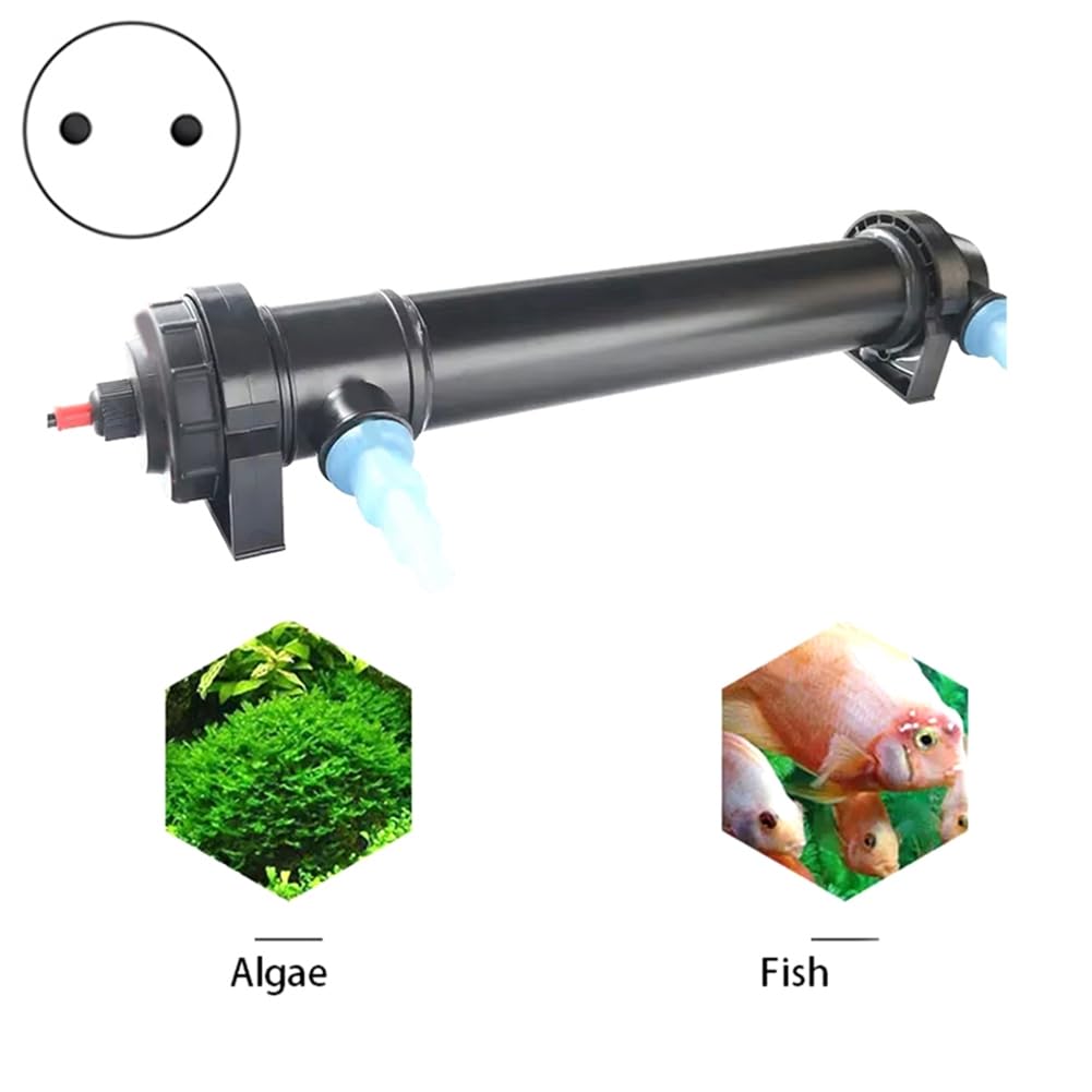Lámpara Esterilizadora UV con Filtro Ultravioleta, Clarificador y Purificador de Agua para Estanques de Coral y Acuarios con Enchufe Europeo. EU Plug