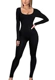 Women&apos;s Sexy Long Sleeve High Waist Zipper Back Bodycon Jumpsuit Rompers