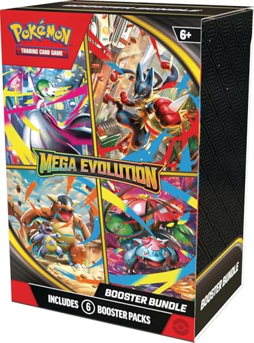 TCG Mega Evolution Booster Bundle, 6 Packs per Box, English, New, Factory Sealed, Ages 6+