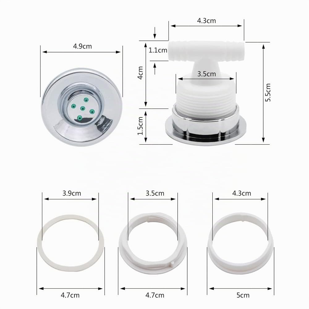 Duschkopf 6 teile/los Sprühdüse Hydraulische Akupunktur Massage Wassereinsparung Dusche Kopf Düsen Dusche Kabinenraum Zubehör Badezimmer Duschkopf Mit Schlauch